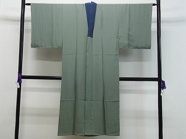 平和屋1男性　長襦袢　袷　地紙人物風景文　暈し染め　金彩　逸品　CAAE8000gh