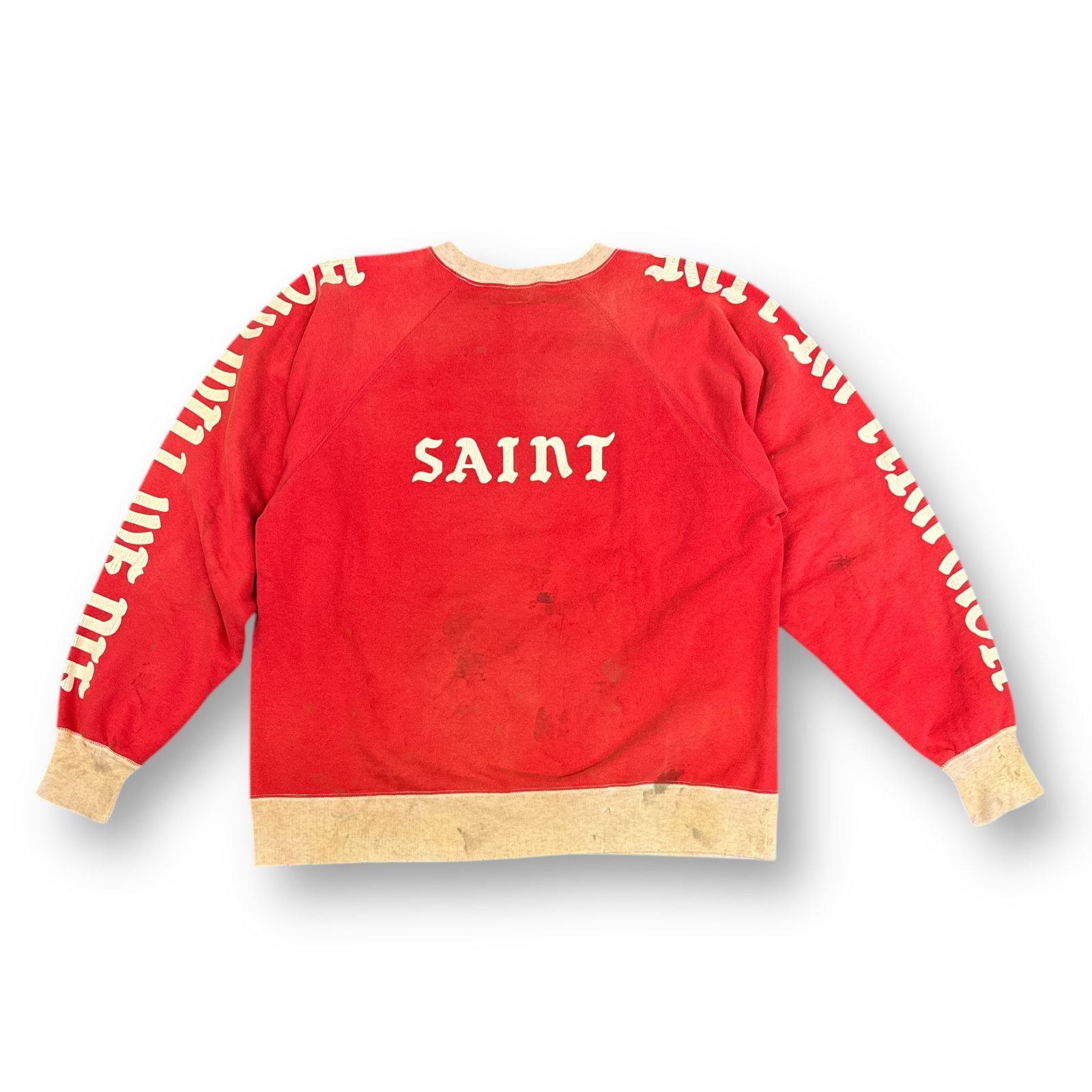 SAINT MICHAEL / RAGRAN SWEATSHIRT レッド XL 【公式通販】