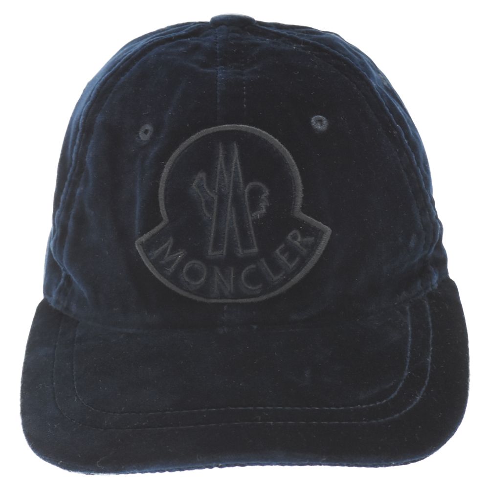 MONCLER (モンクレール) BERRETTO ロゴデザイン ベロアキャップ 帽子