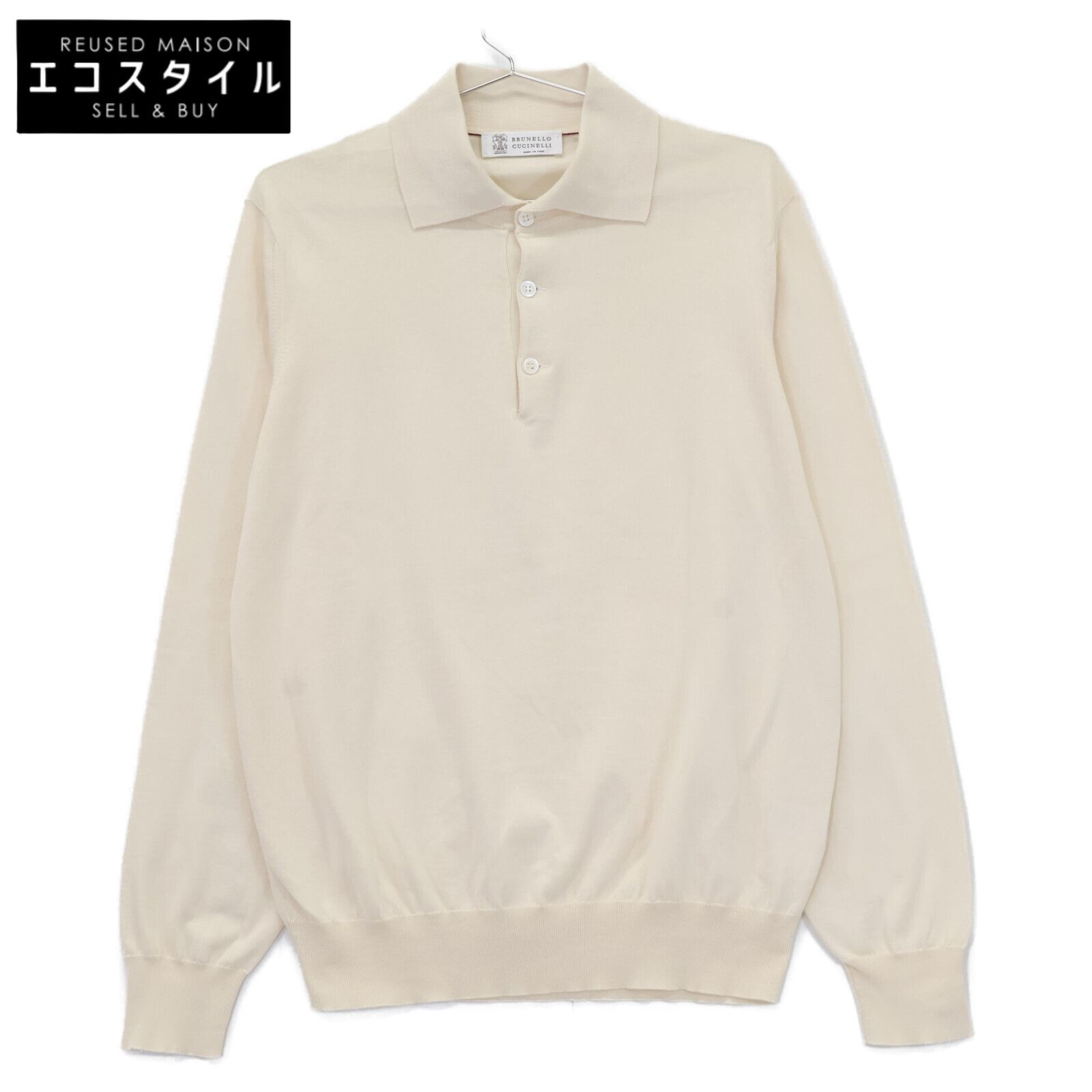 ブルネロクチネリ ストレッチポロシャツ 失くなり ブルー 半袖 カットソー 