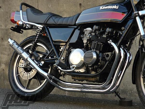 プリティー製 Z400FX E4 改 タイプ3 4-2-1 マフラー メッキ-日本 