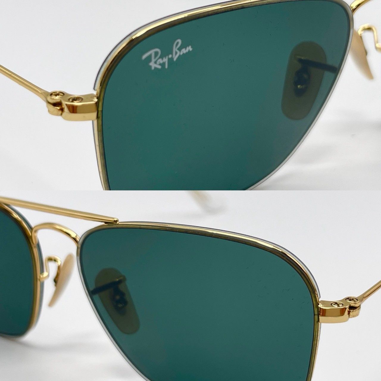 レイバン サングラス メタル ゴールド ダークグリーン 美品 70914 レイバン サングラス メタル ゴールド ダークグリーン 美品 70914