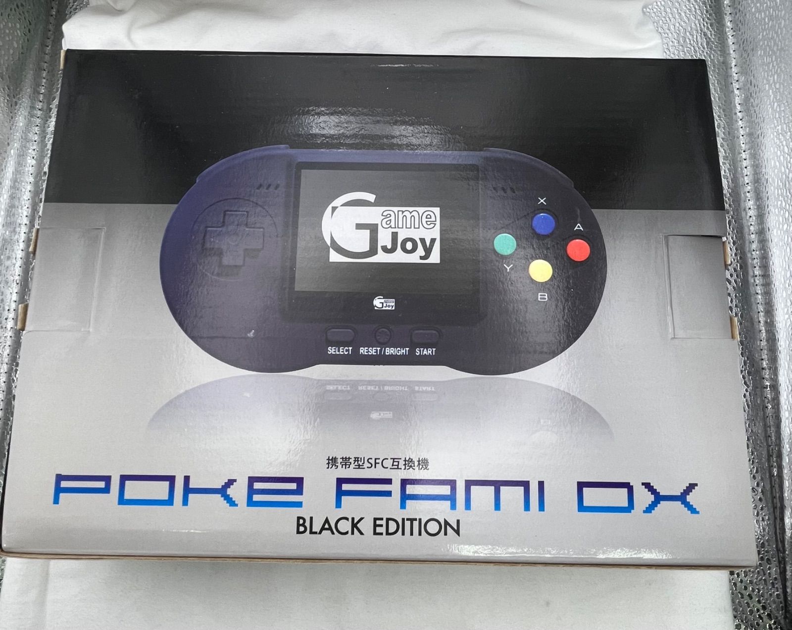 ▽Game Joy ゲームジョイ 携帯型SFC互換機 スーパーファミコン POKE FAMI DX BLACK EDITION ポケファミ デラックス ブラックエディション 00655