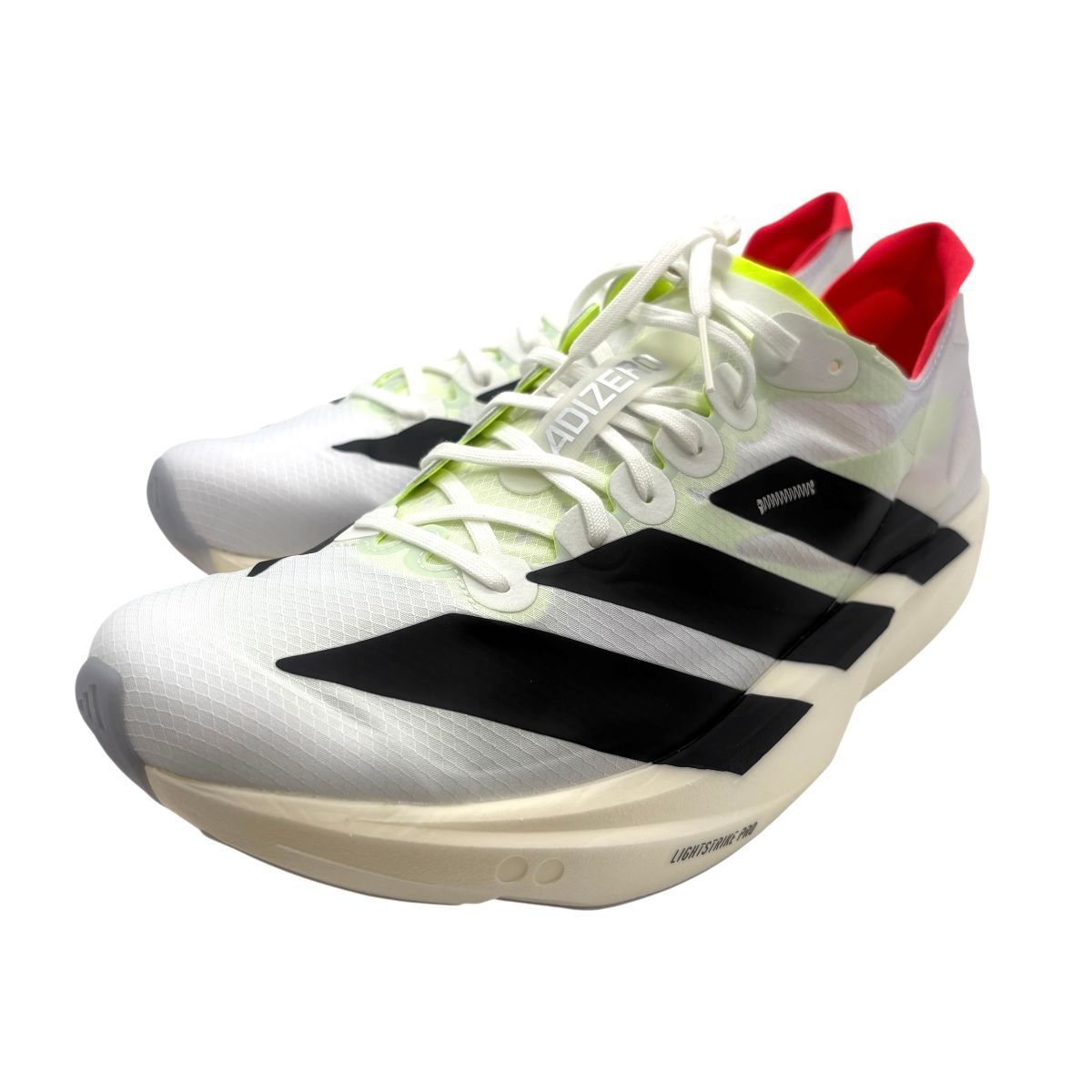 3415 adidas アディダス アディゼロ タクミ セン 11 ランニングシューズ JH 8659 28 cm ホワイト ブラック レッド 箱有 スニーカー Adizero Takumi Sen