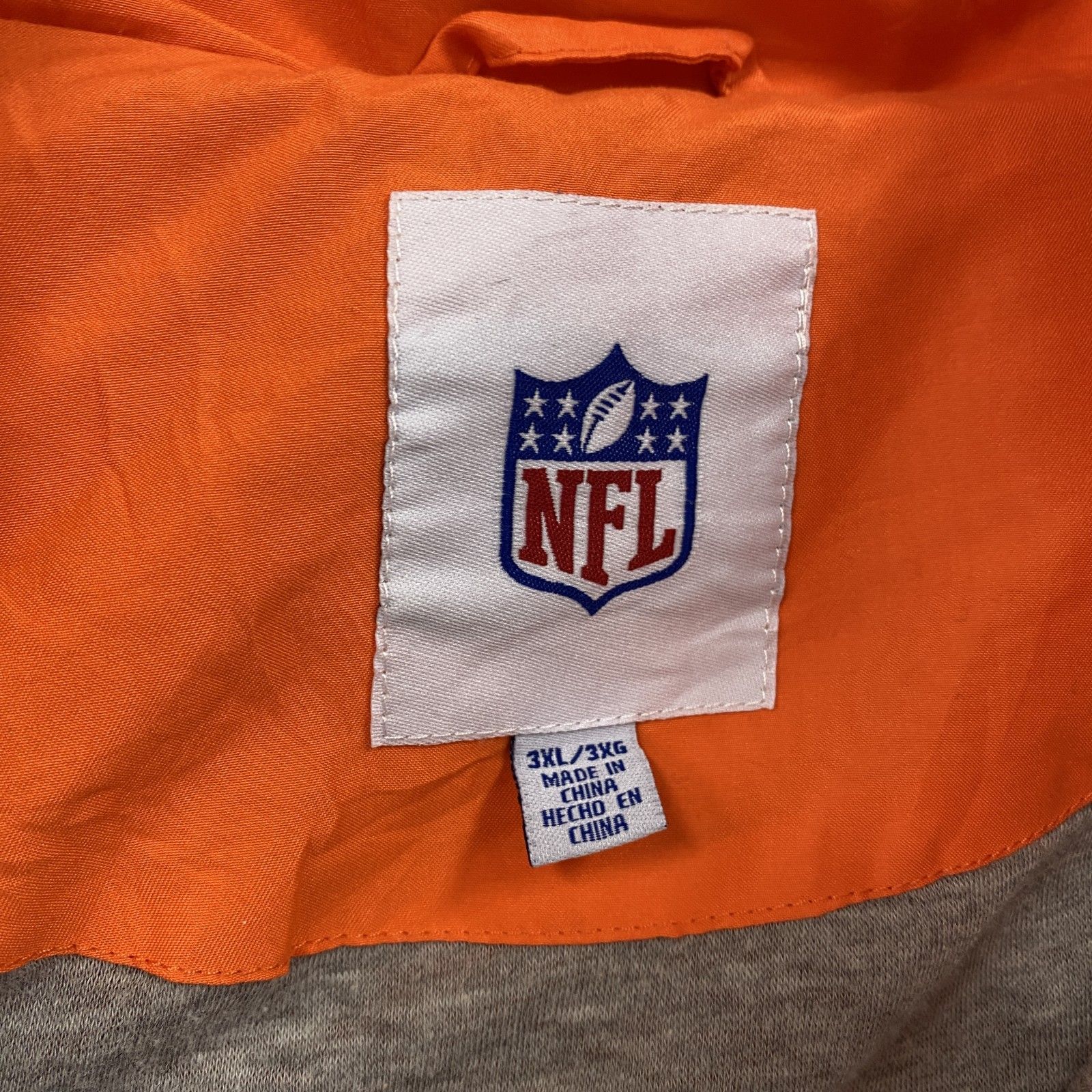 古着 used NFL ハーフジッププルオーバージャケット 橙色