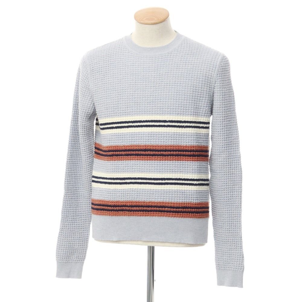 中古】マルニ MARNI ワッフルウールコットン ボーダー クルーネック 