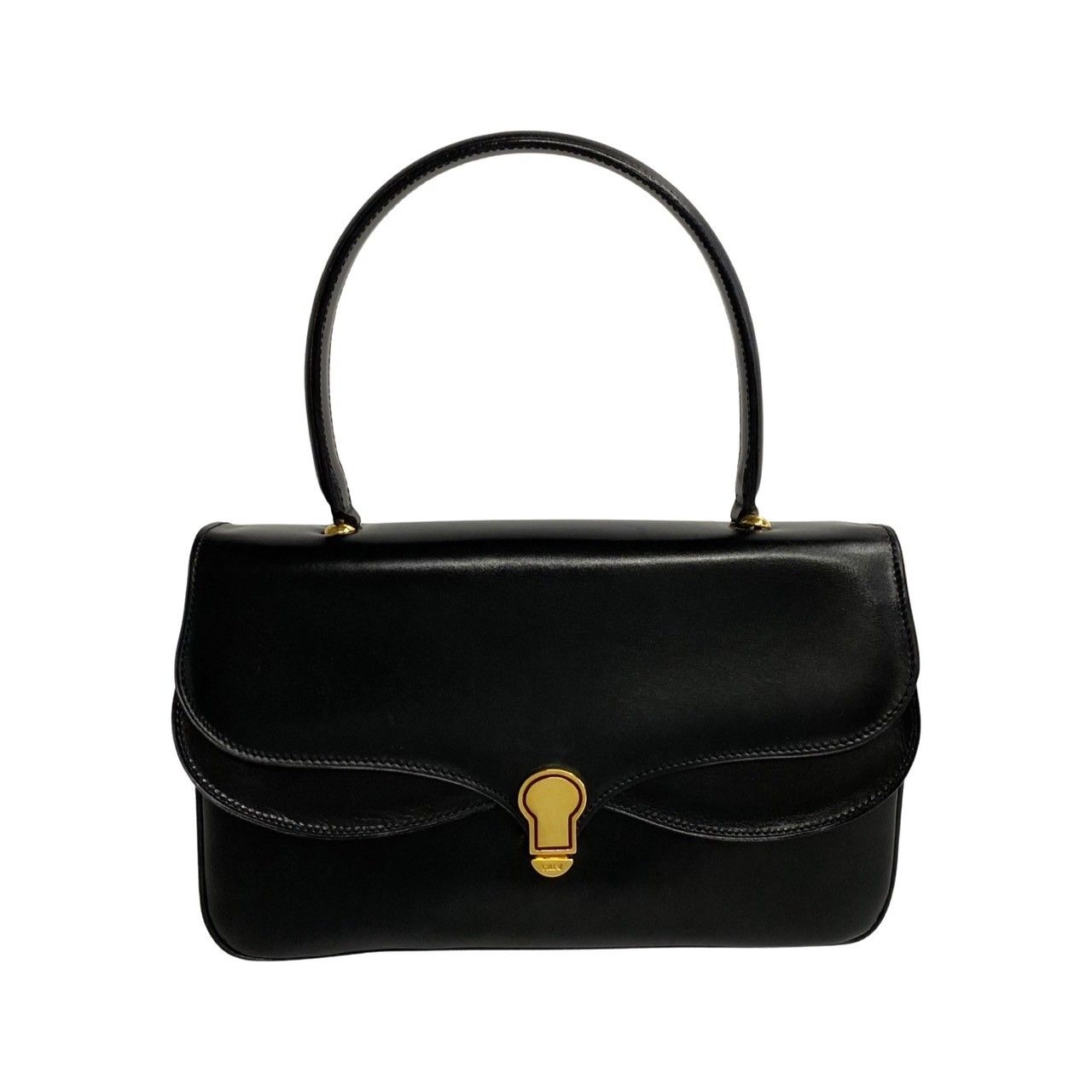 極 美品 希少品 CELINE セリーヌ ヴィンテージ ロゴ 金具 カーフ 