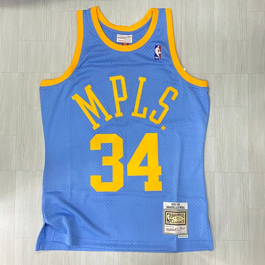 Mitchellu0026Ness NBA HWC ミネアポリス レイカーズ Lakers シャキールオニール ＃34 バスケシャツ