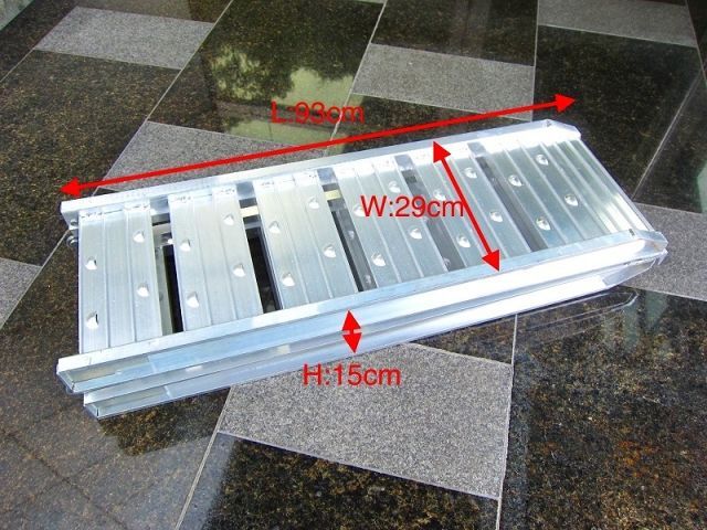 汎用モーターサイクル用アルミ製スロープ折り畳み式1800mm