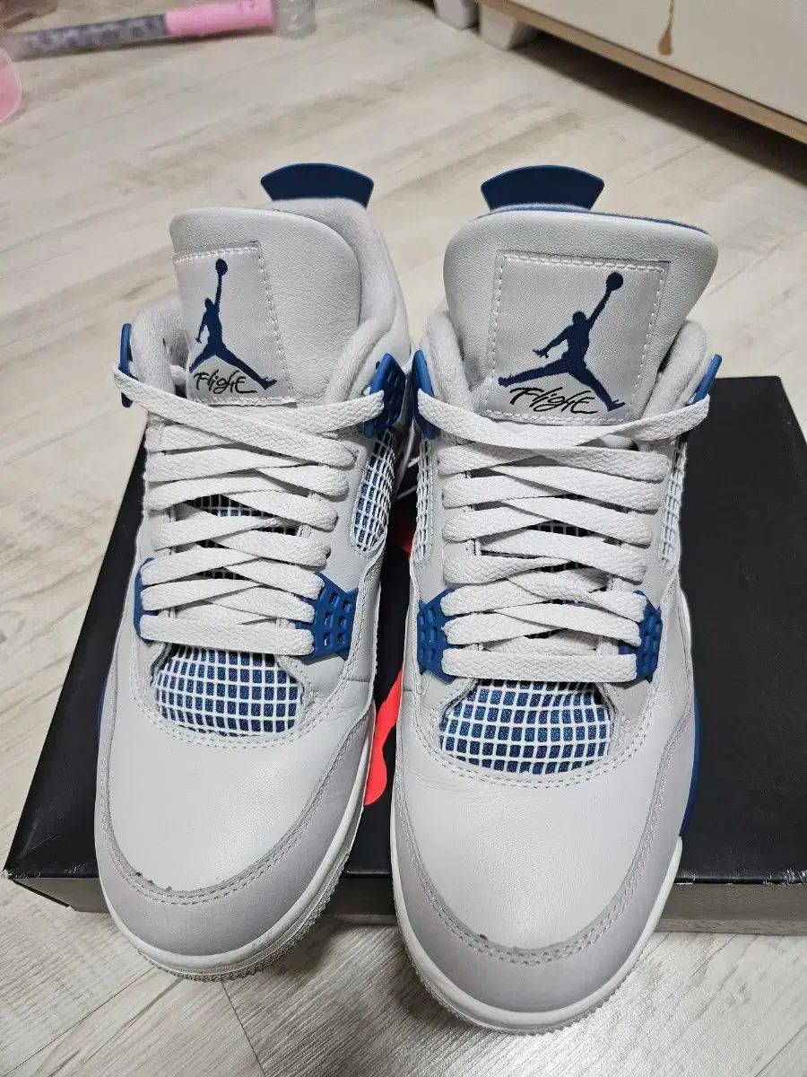 SALE♪関税込ジョーダン 4 レトロ インダストリアル ブルー 脱げにくい 子供靴