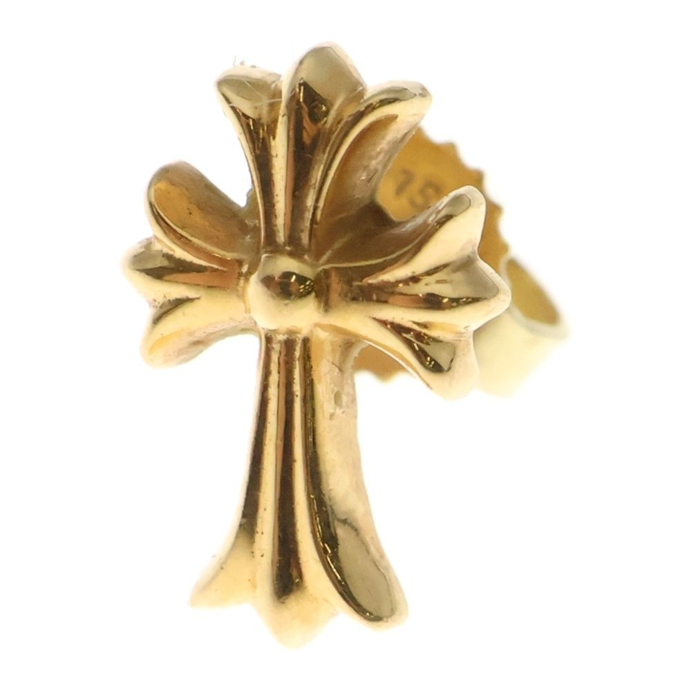 CHROME HEARTS クロムハーツ 22K CH CRSS 2 FAT CHクロスファットスタッドピアス ゴールド