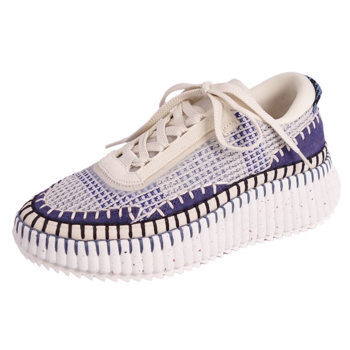 未使用 クロエ Chloe スニーカー Nama ローカット ファブリック シュ 