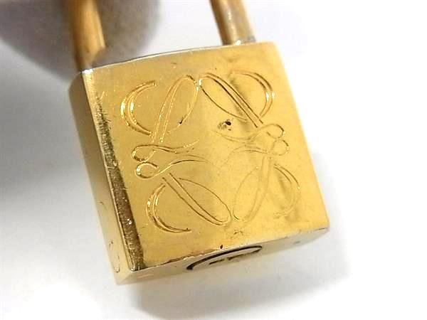 LOEWE ロエベ カデナ 南京錠 キーホルダー ゴールド 鍵付 □美品□ LOEWE ロエベ アナグラム カデナ 南京錠 パドロック