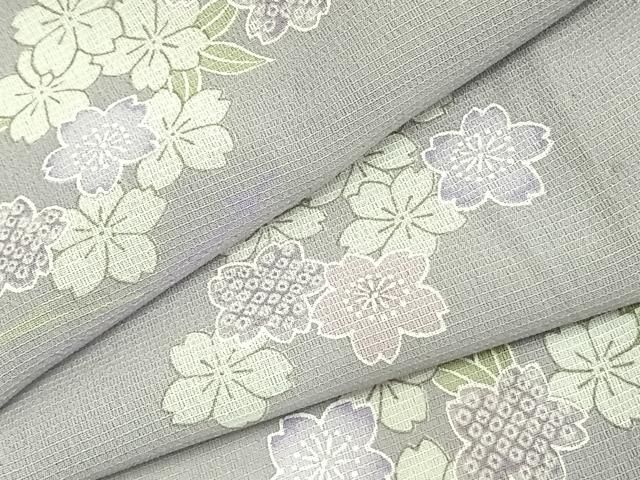 平和屋着物□小紋 単衣 草花文 洗える着物 ic3204