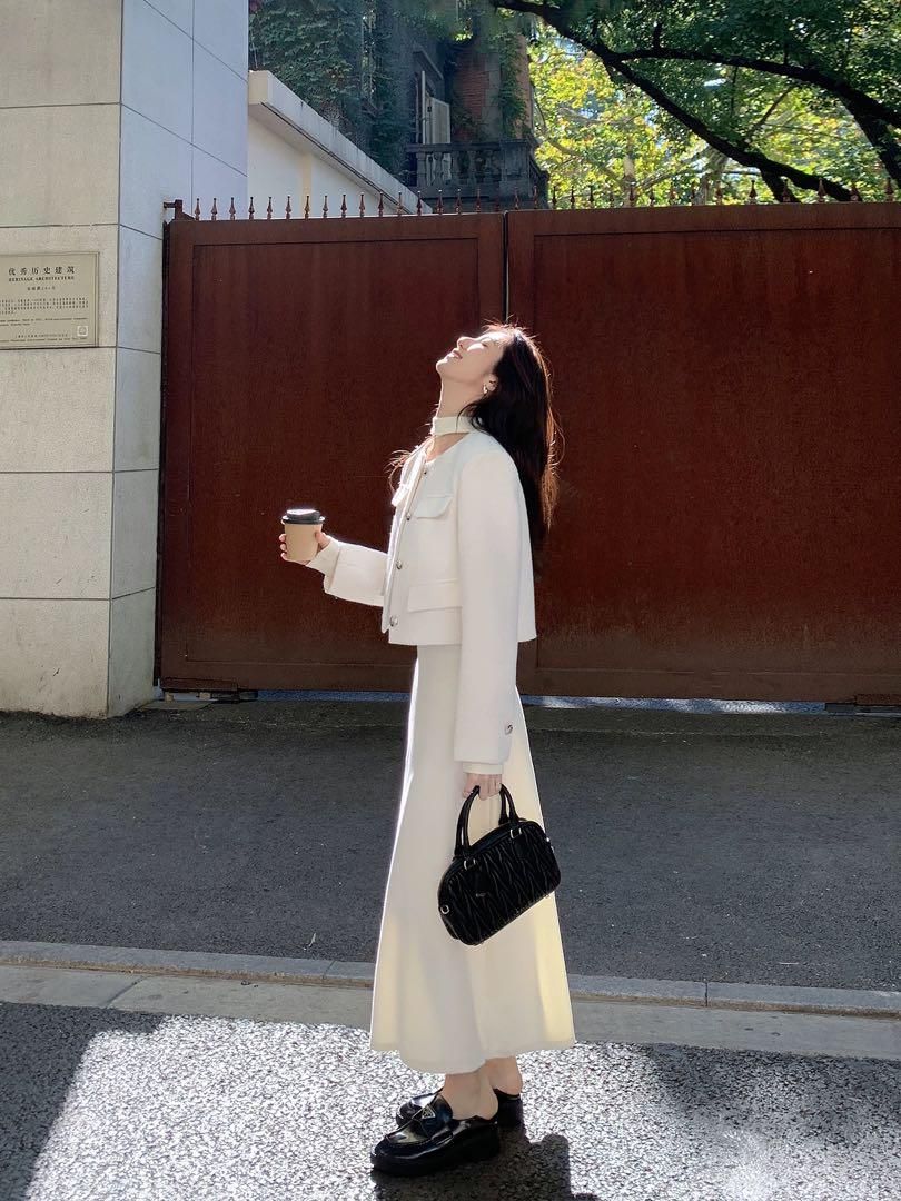 タイトニットロングワンピ