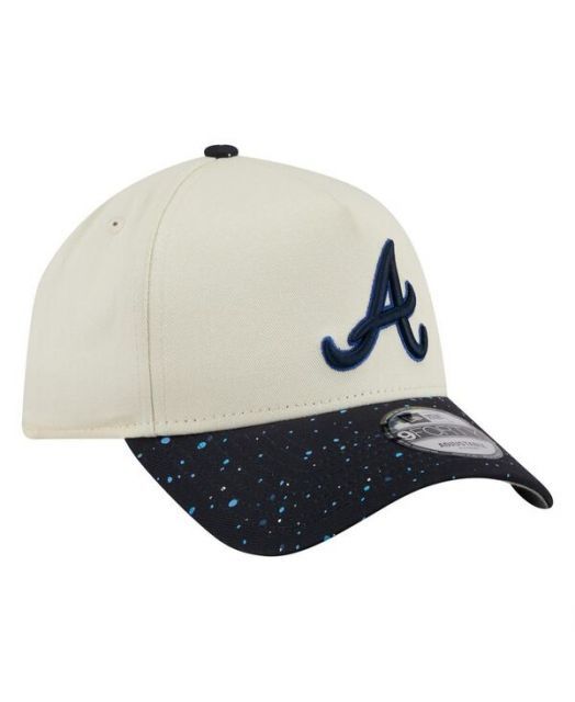  ニューエラ メンズ 帽子 Men s Cream Atlanta Braves Speckle A-Frame 9 FORTY Adjustable Hat その他 キャップ