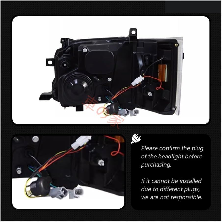 ヘッドランプ照明 トヨタ ハイエース 2005-2018 ヘッドライト DRL ターンシグナル ハイビーム エンジェルアイ プロジェクターレンズ 自動車ヘッドライトアセンブリ 交換用 FFCRYSTALESIA_COM