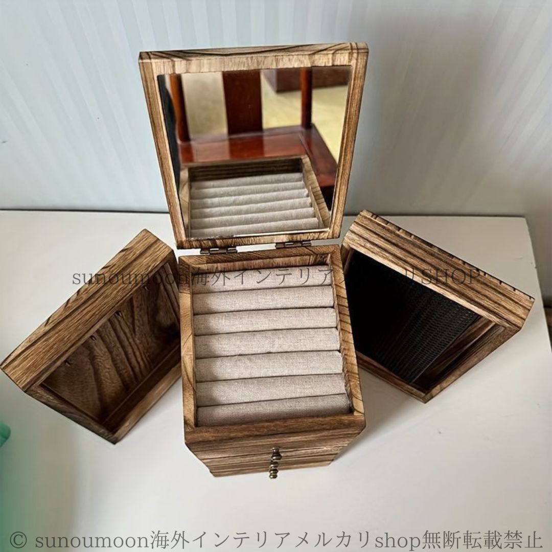 イヤリング 木製
