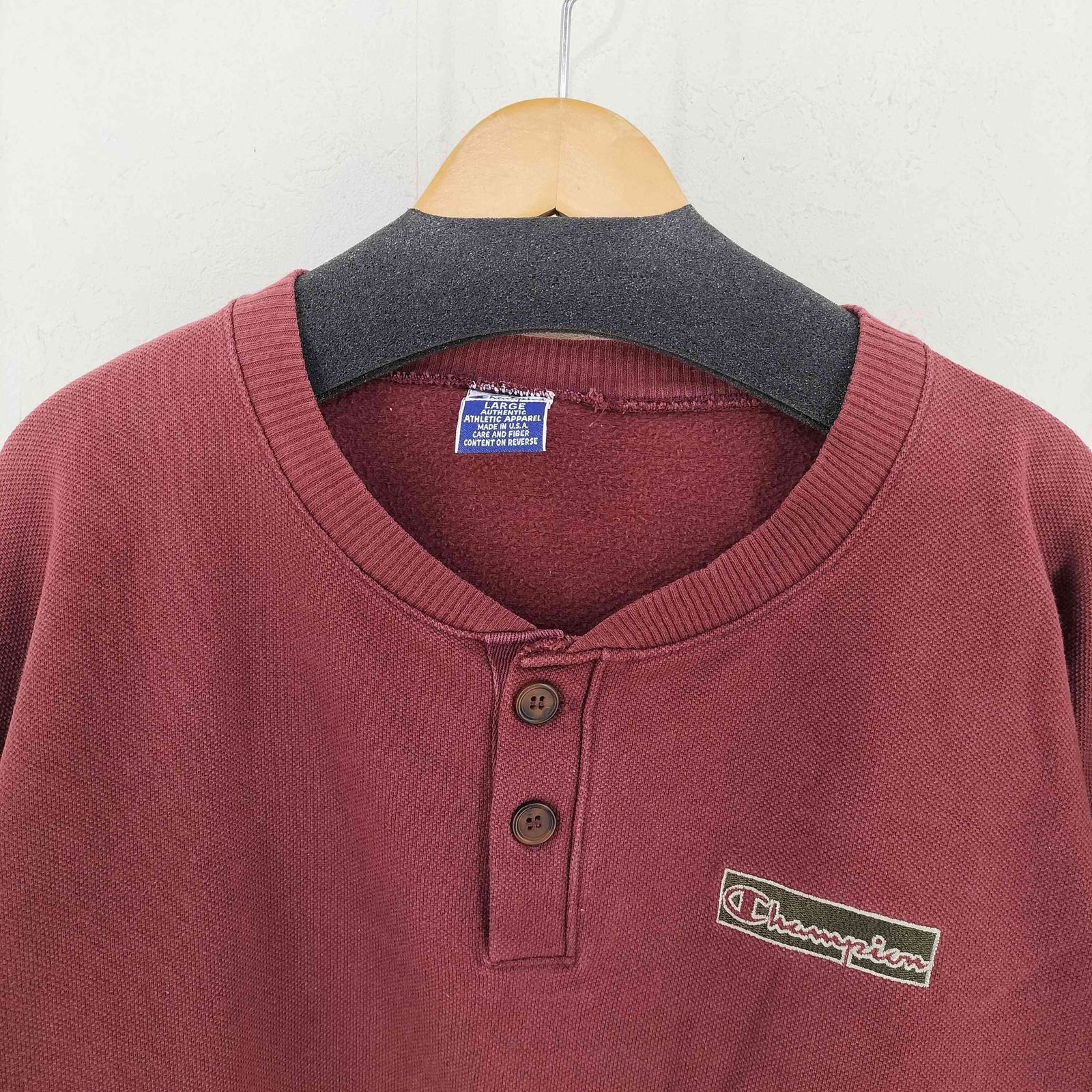 チャンピオン Champion 90S USA製 ヘンリーネックサーマルスウェット 