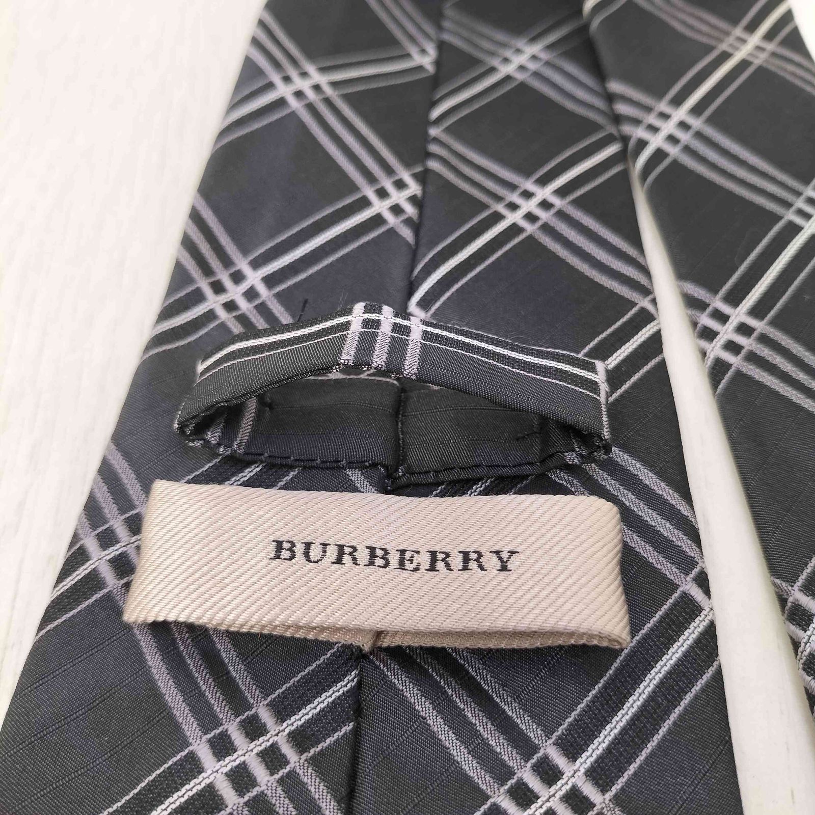 バーバリー BURBERRY イタリア製 チェック柄 シルク ネクタイ