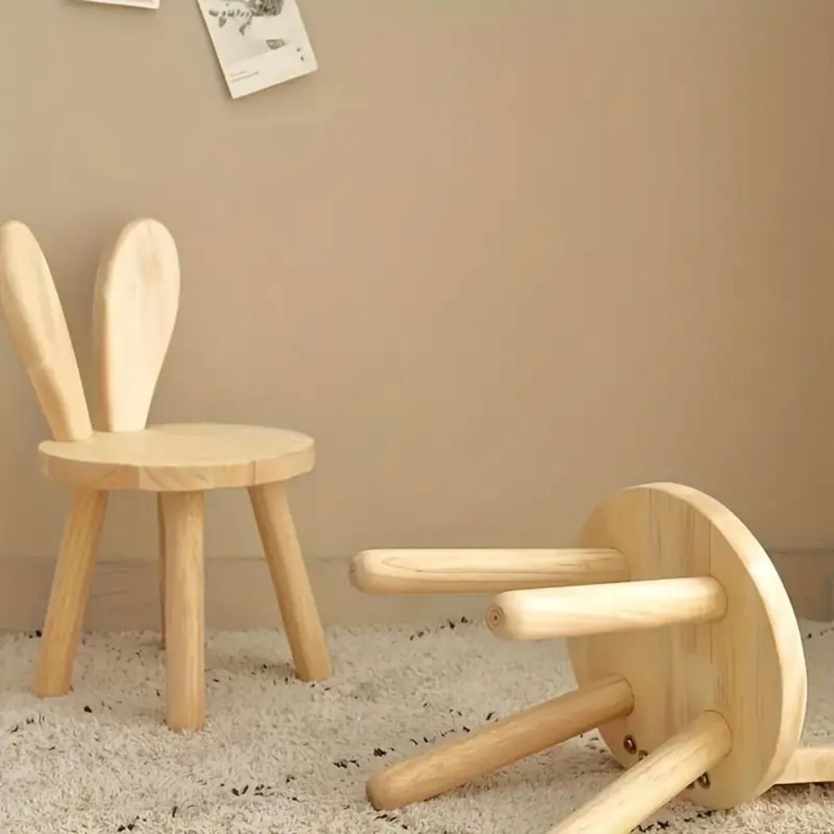 チェア 椅子 木製 リビングルーム 寝室 ラビットイヤースタイル