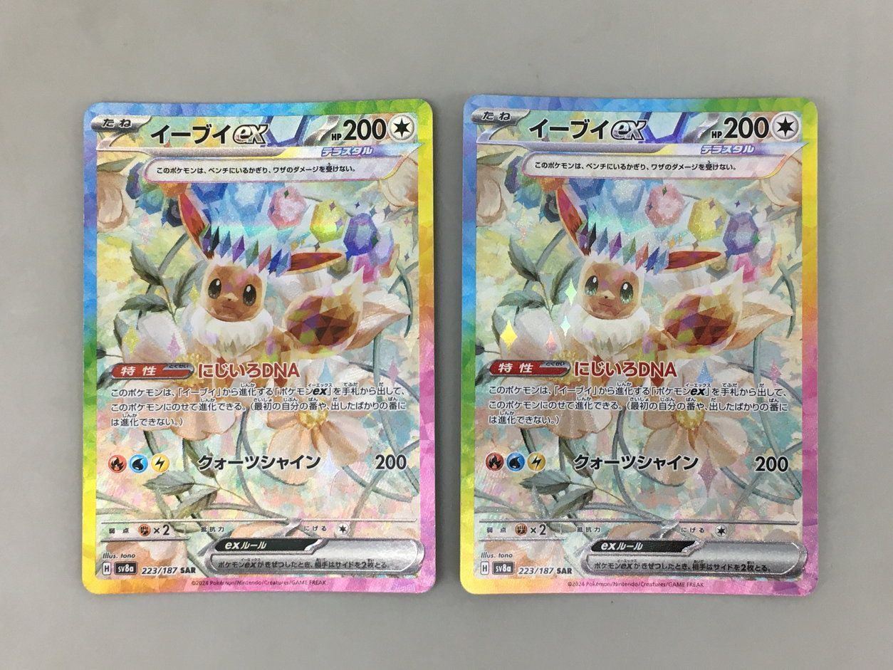 ポケモンカードゲーム イーブイex 223/187 SAR 2枚まとめセット
