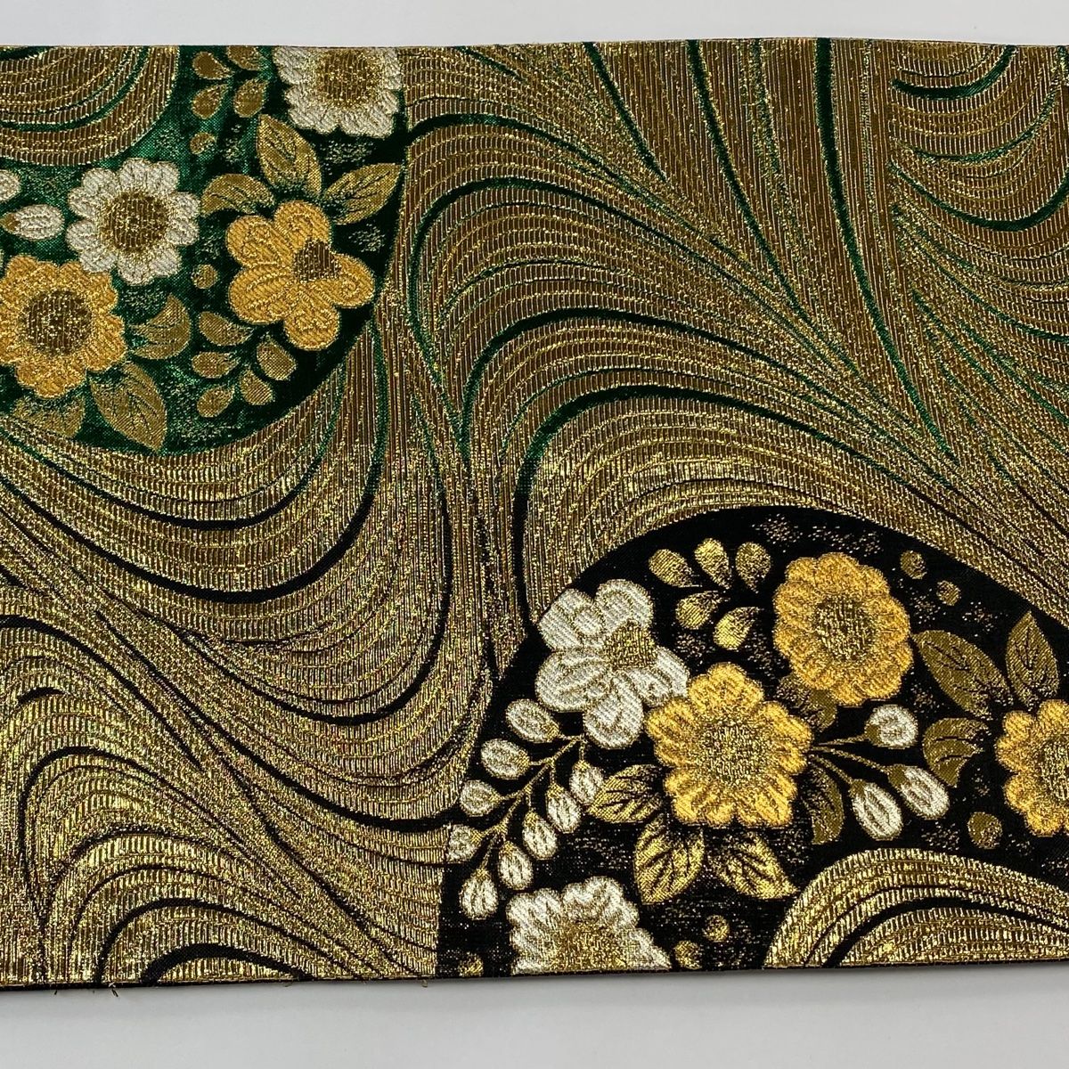 夏目　No.2521 正絹桜の花びら市松箔袋帯　美品 夏目 No.2521 正絹桜の花びら市松箔袋帯 美品 夏目 No.2521 正絹桜の