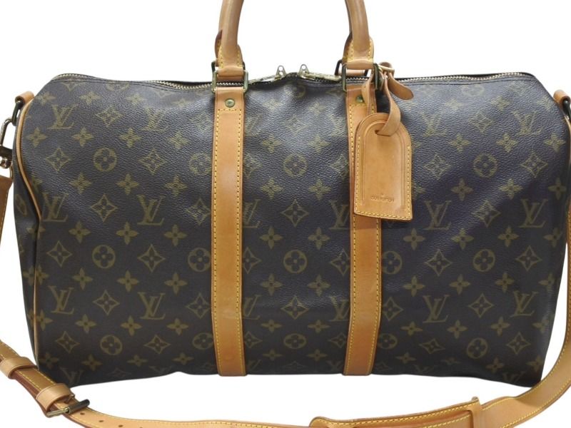 LOUIS VUITTON ルイヴィトン キーポル バンドリエール45 ボストンバッグ M41418 モノグラム ブラウン ゴールド金具 4b006845