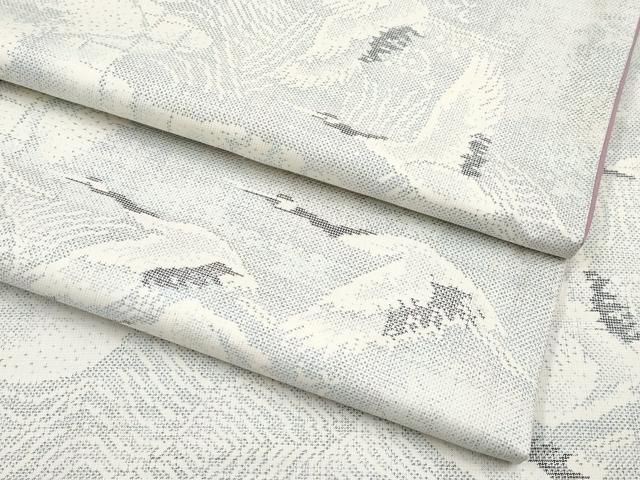平和屋着物 上 本場大島紬 白大島 9マルキ 飛鶴文 CYAA3316s5