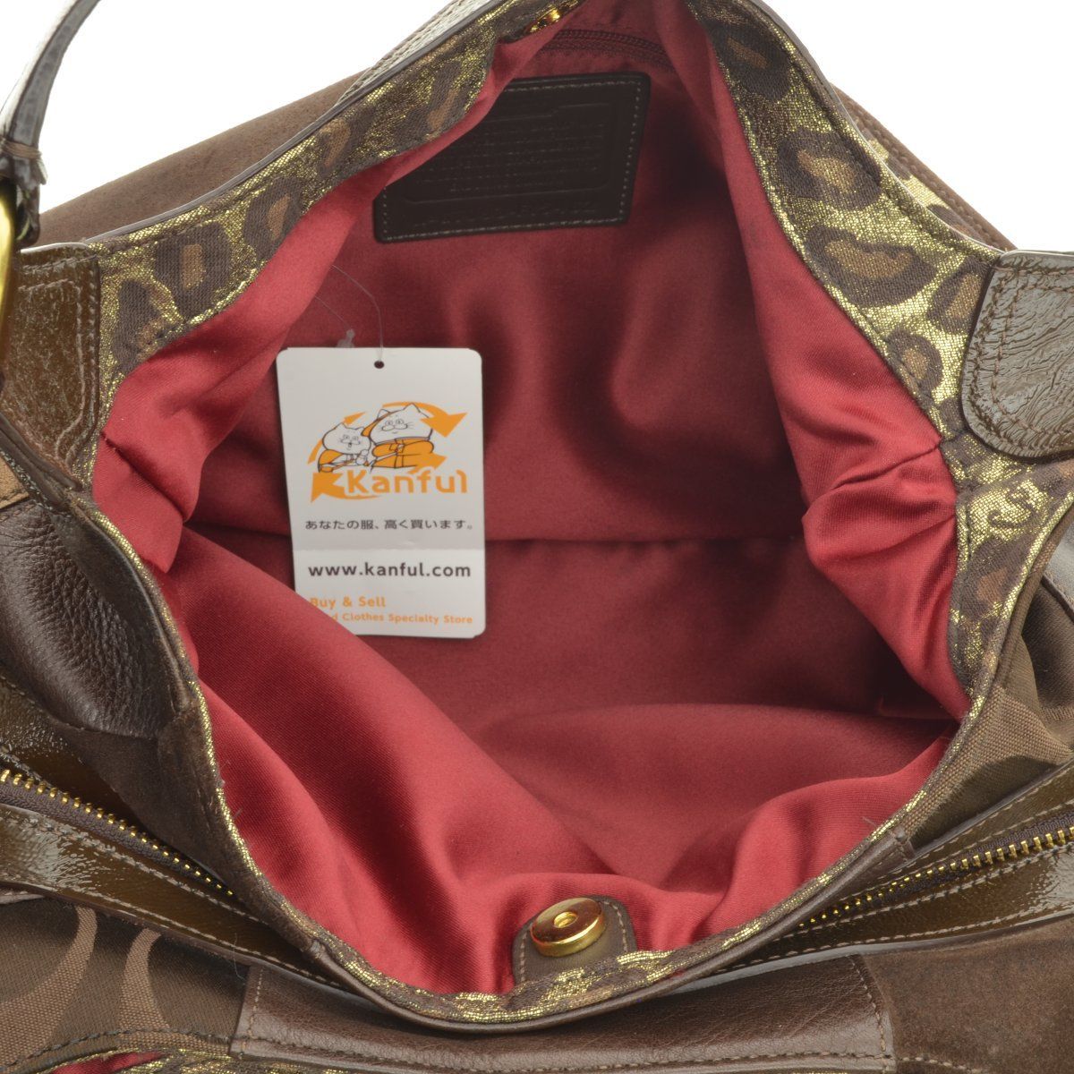 美品 COACH / コーチ F15462 マディソン マギー シグネチャー パッチ