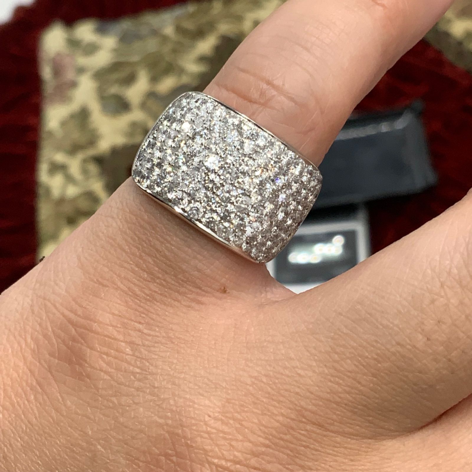 Pt900 パヴェダイヤ リング 3ct 11.6g 約11.5号 鑑別書付 - メルカリ