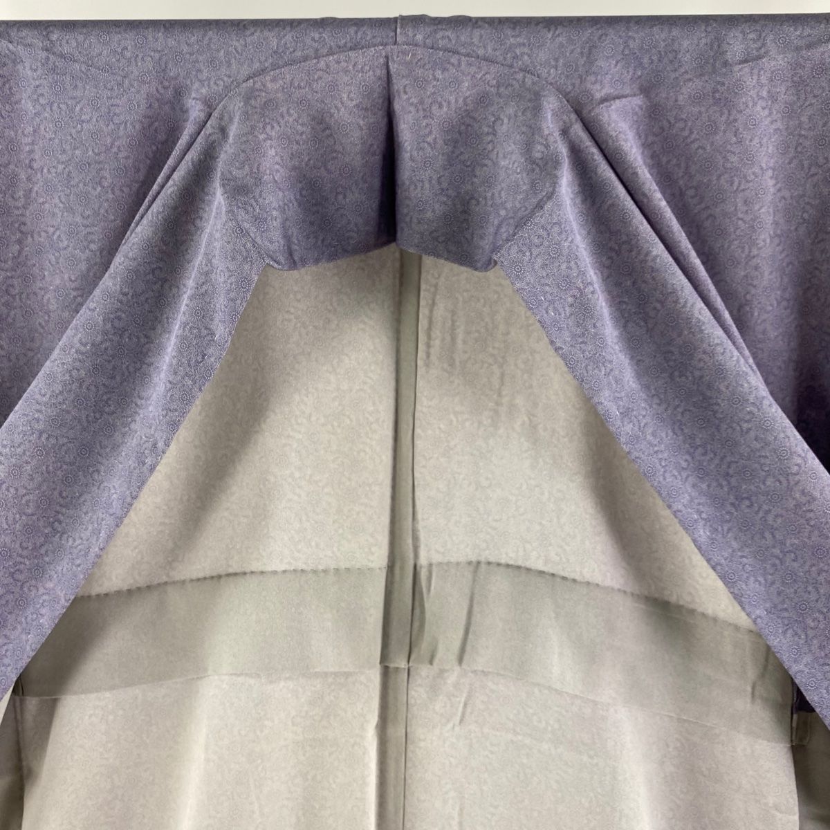 江戸小紋 身丈151.5cm 裄丈63cm S 単衣 古代菊 薄紫 正絹 逸品 【中古  