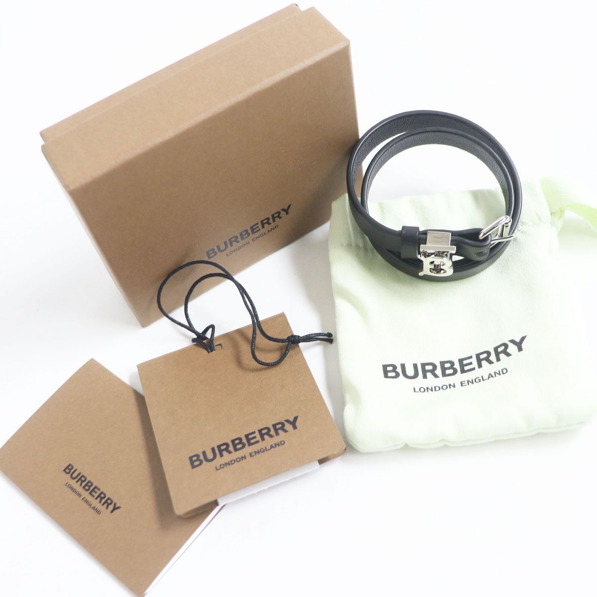 極美品□2023年製 BURBERRY/バーバリー TB WITH BUCKLE DOUBLE WRAPPED