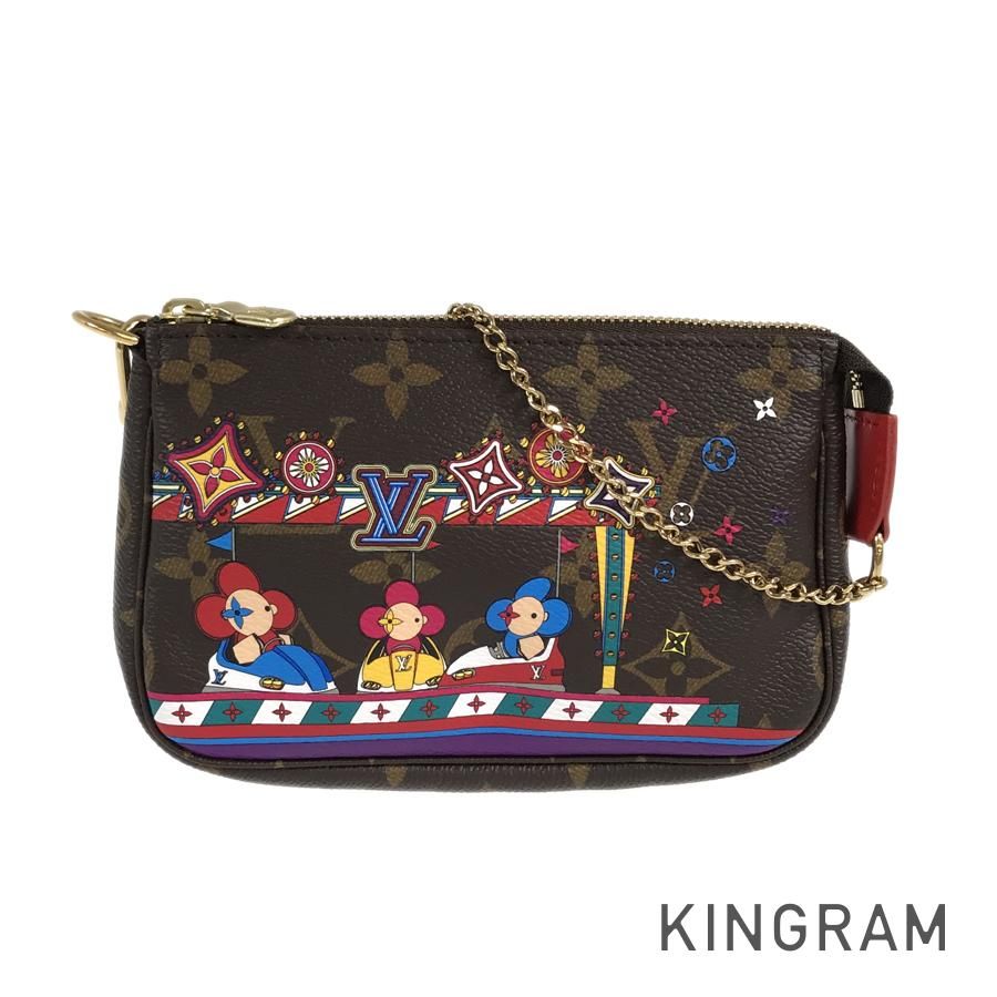 ルイ・ヴィトン LOUIS VUITTON モノグラム ミニポシェットアクセソワール ヴィヴィエンヌ M69976 ブラウン PVC ポーチ  skd【中古】