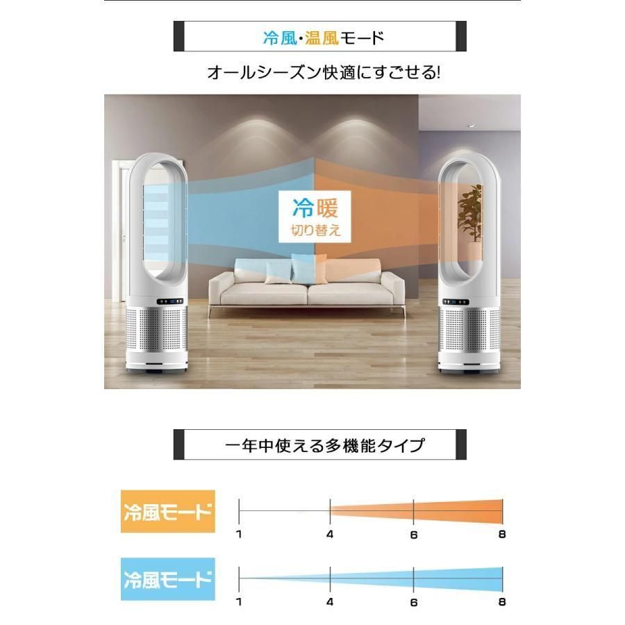 冷暖 ファンヒーター 46インチ 羽根なし