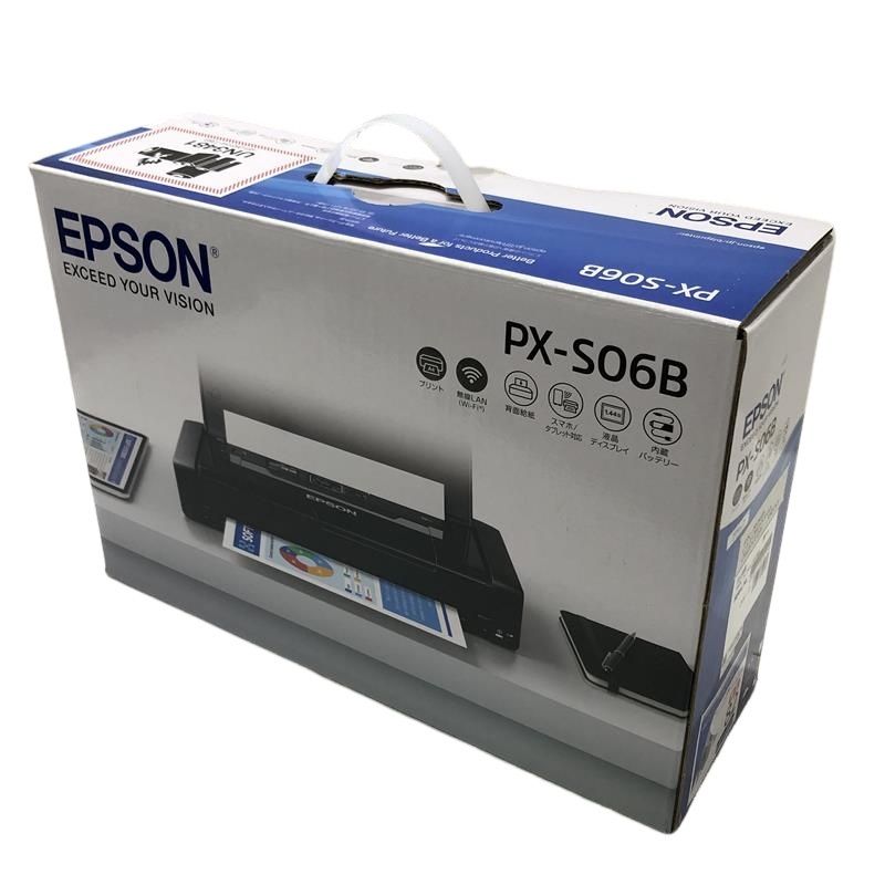 EPSON エプソン A4モバイルプリンター PX-S06B ブラック インクジェット カラー ビジネスプリンター 2025年製 ♥品 22510K641