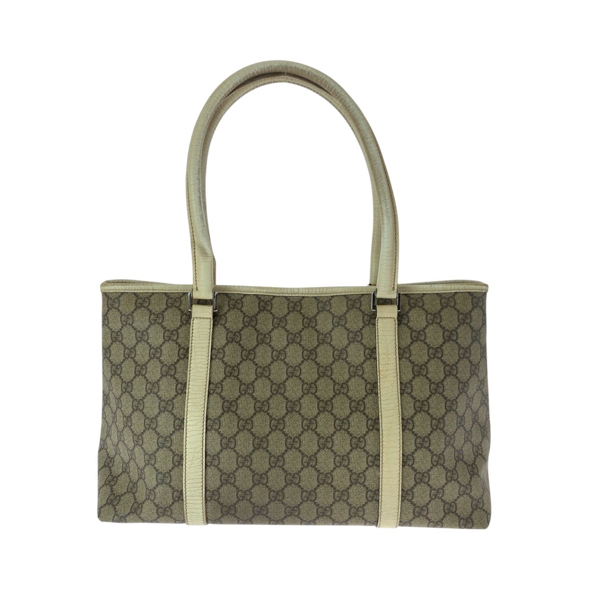 GUCCI グッチ ベージュ アイボリー シルバー金具 GGスプリーム