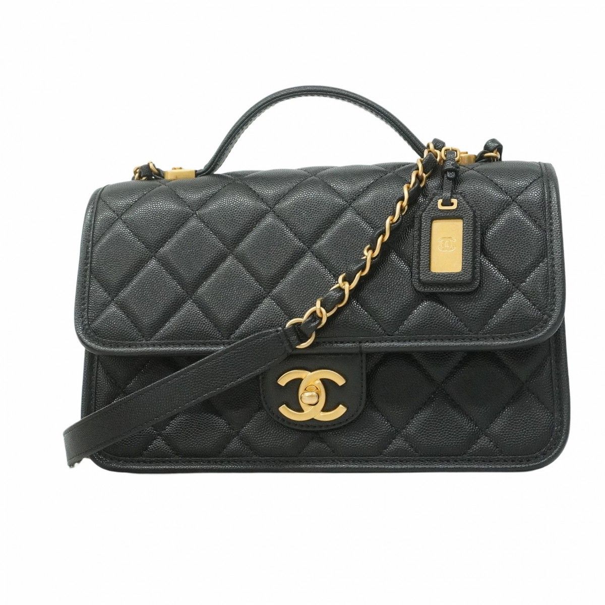5cf7032】シャネル ショルダーバッグ マトラッセ キャビアスキン  