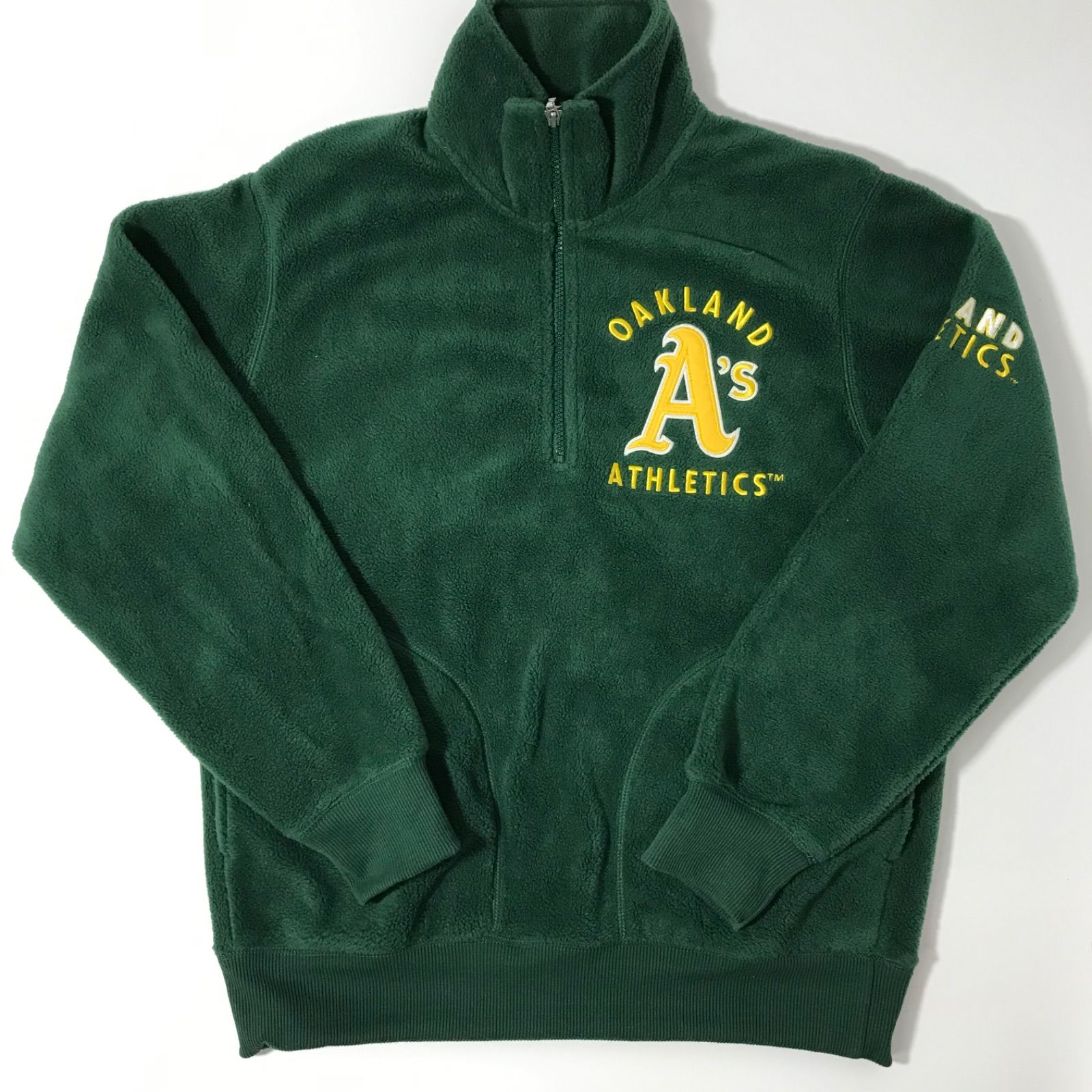 MLB アスレチックスハーフジップフリース