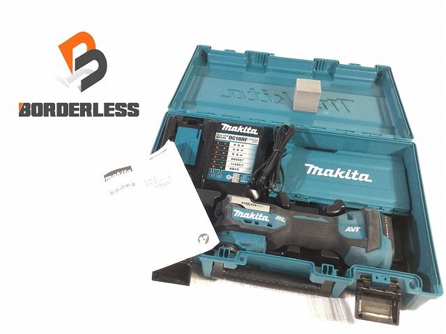 中古品makita マキタ 18V 充電式マルチツール TM52DRG バッテリー1個(6.0Ah) 充電器 ケース付 コードレス カットソー 研削 切断 88257