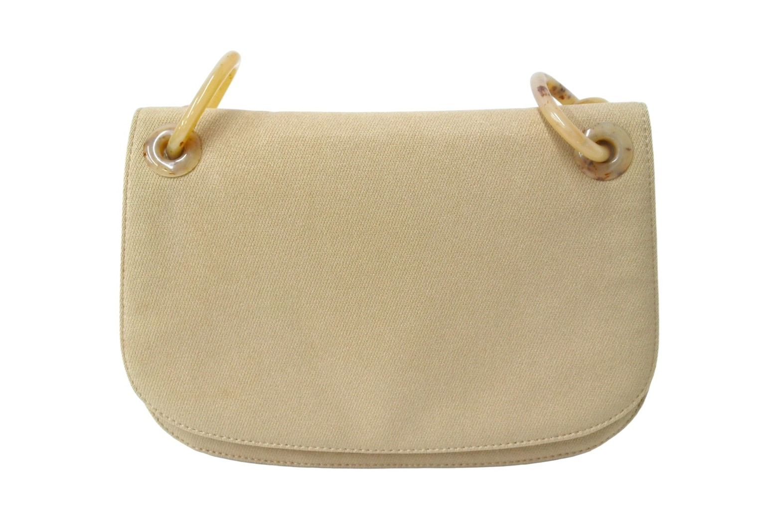 PRADA プラダ プラチェーン ショルダーバッグ B6436 べっ甲柄 ベージュ