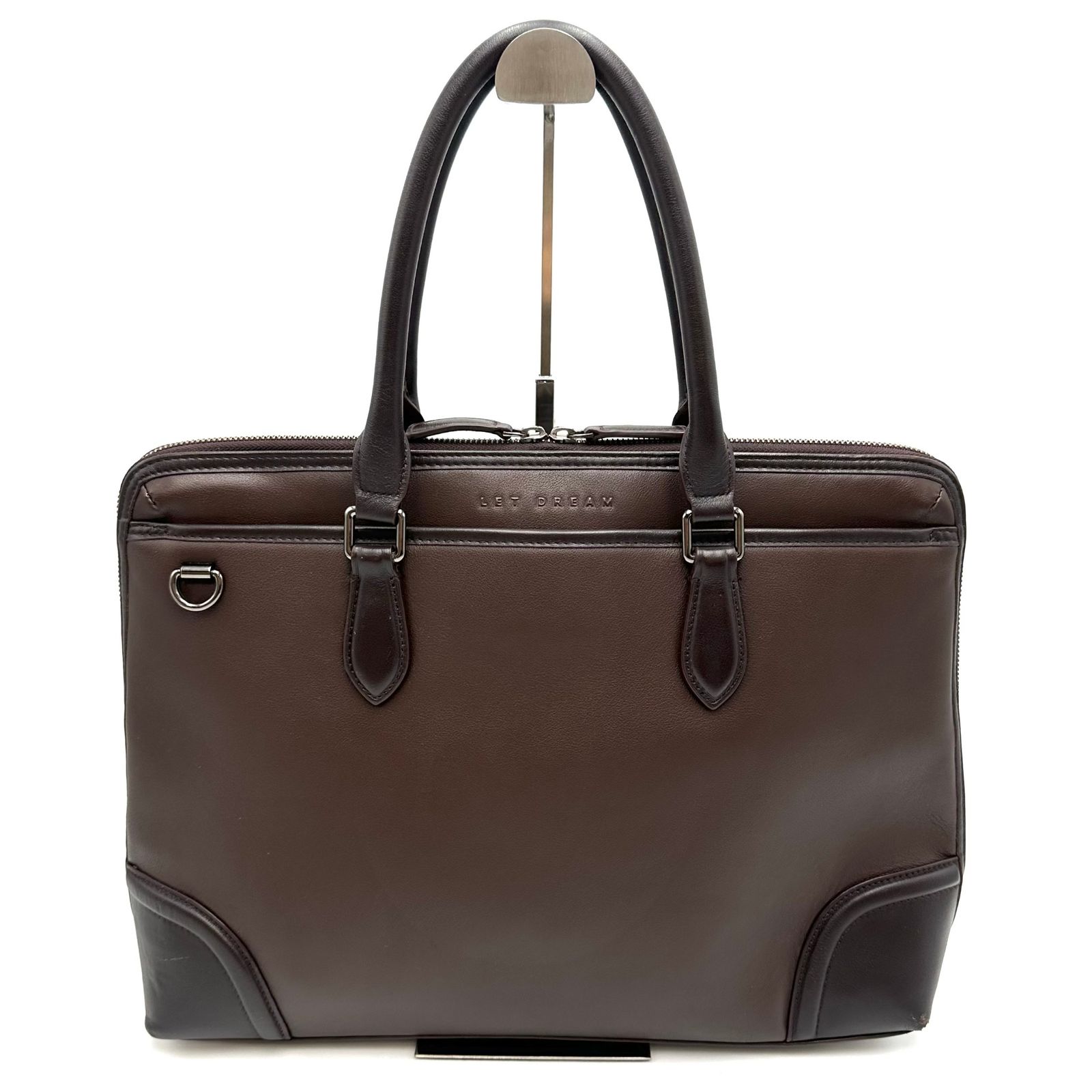 【美品】LET DREAM　レットドリーム　ビジネスバッグ　ハンドバッグ　ショルダーバッグ　2way　ブラウン　茶色　メンズ