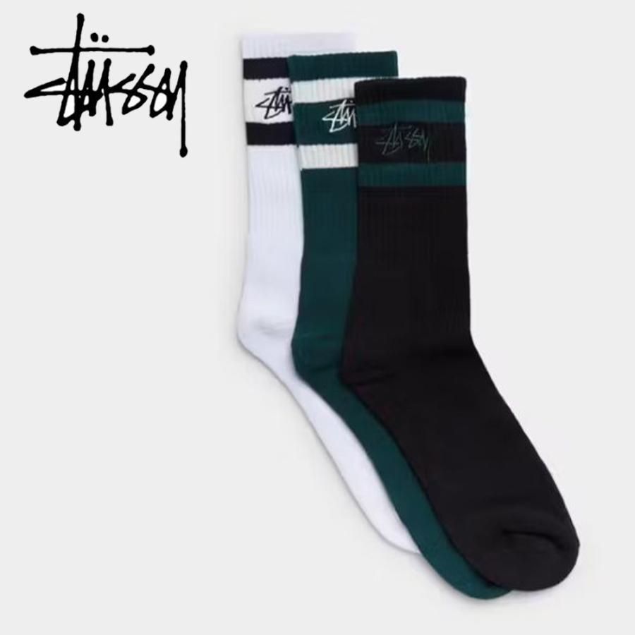 4100000060044 Stussy ソックス 3枚パック ステューシー 靴下 男