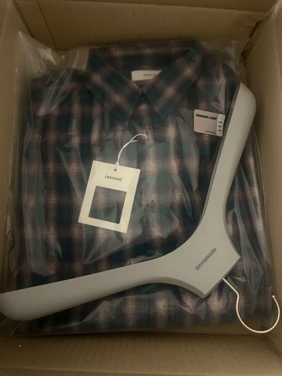 2 Nonnod フレキシブル シャーリング CHECK シャツ パープル グランジ