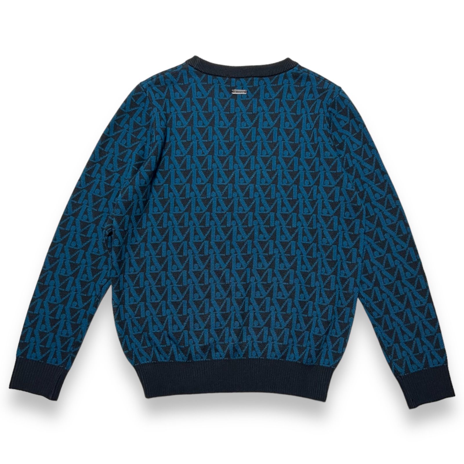 美品　セントアンドリュース　セーター　ニット　チェック　パーリーゲイツ メンズ 美品 St.Andrews ニット セーター サイズL 総柄 ロゴ