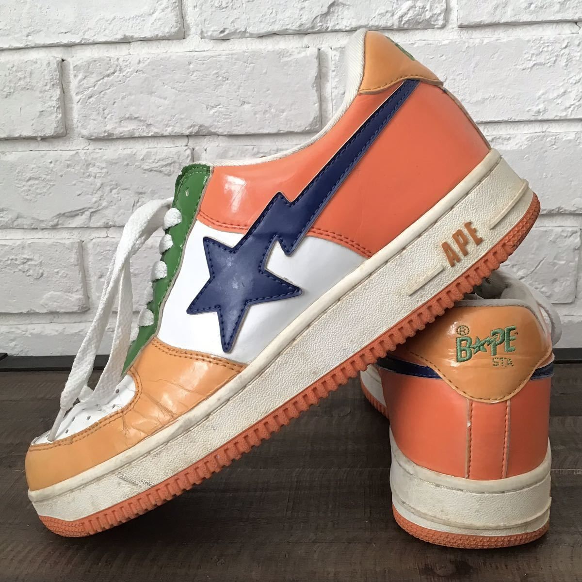 Fanta color BAPESTA エナメル スニーカー 27cm US9 a bathing ape