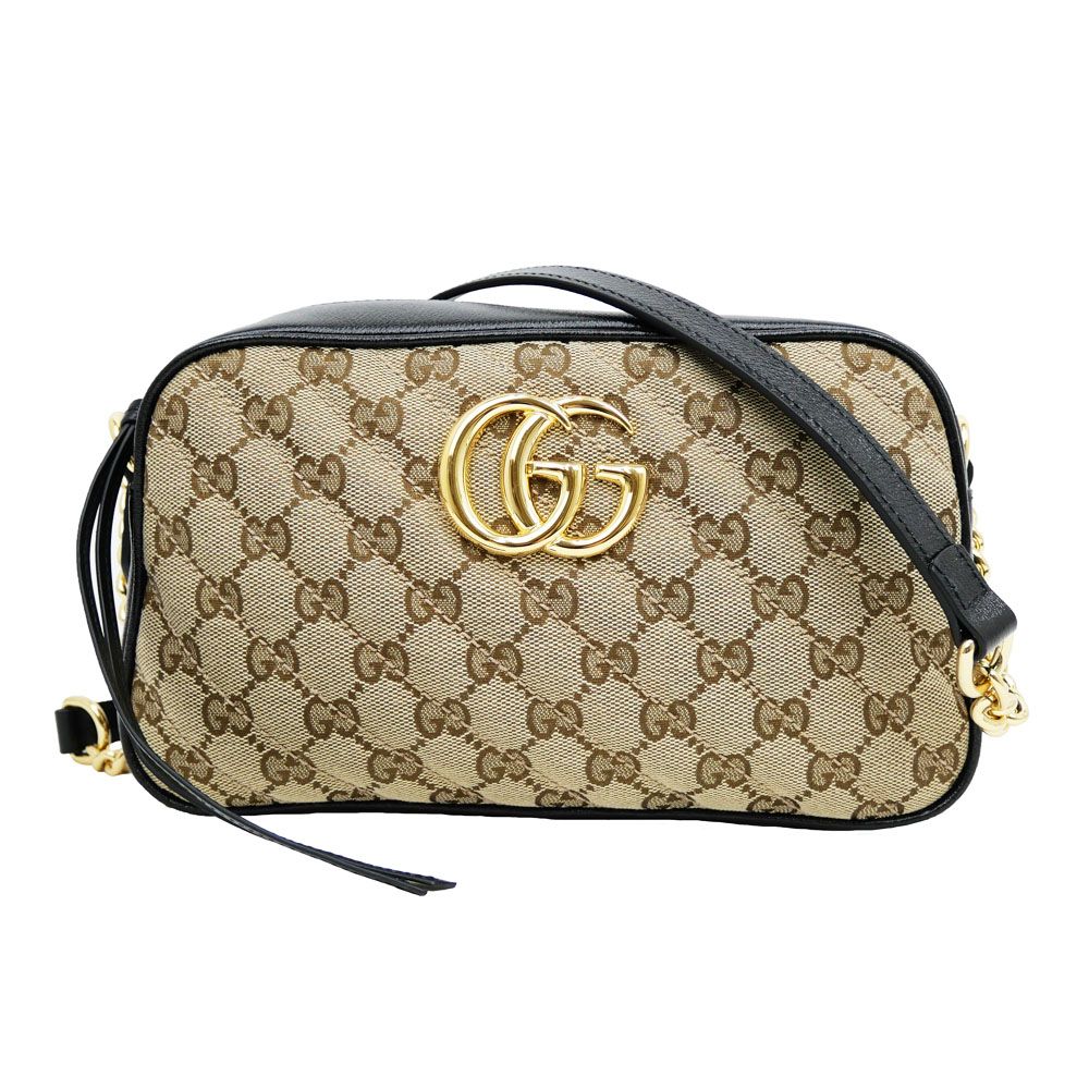 名東】【GUCCI】グッチ GGマーモント ショルダーバッグ ベージュ 