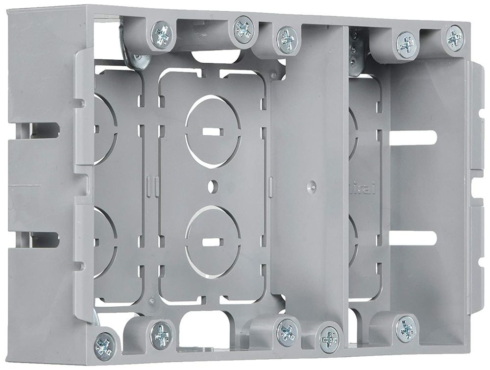 パネルボックス 3ヶ用セパレーター付 あと付はさみボックス 10個入 SBP-3W-10