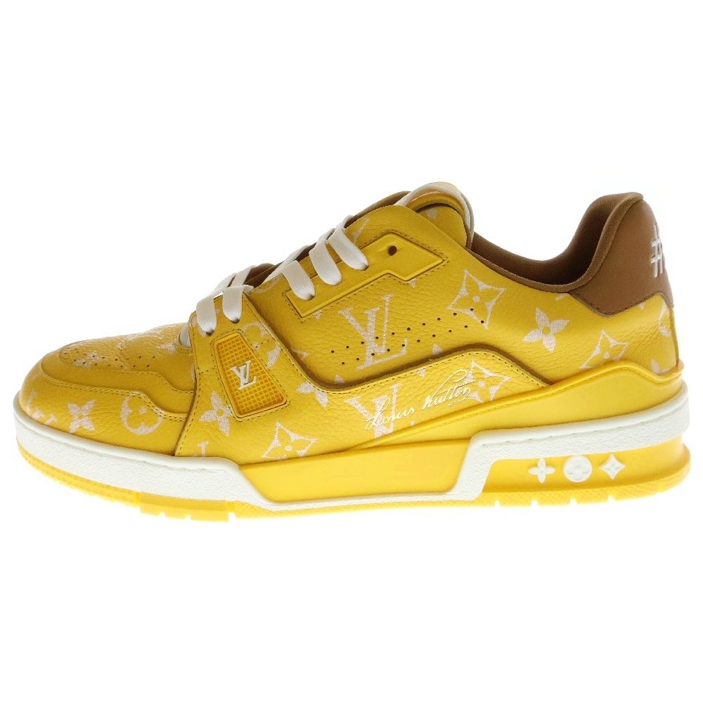 LOUIS VUITTON ルイヴィトン 25AW Pharrell Williams LV Trainer ファレルウィリアムス LVトレイナー ラインスニーカー ローカットスニーカー シューズ イエロー