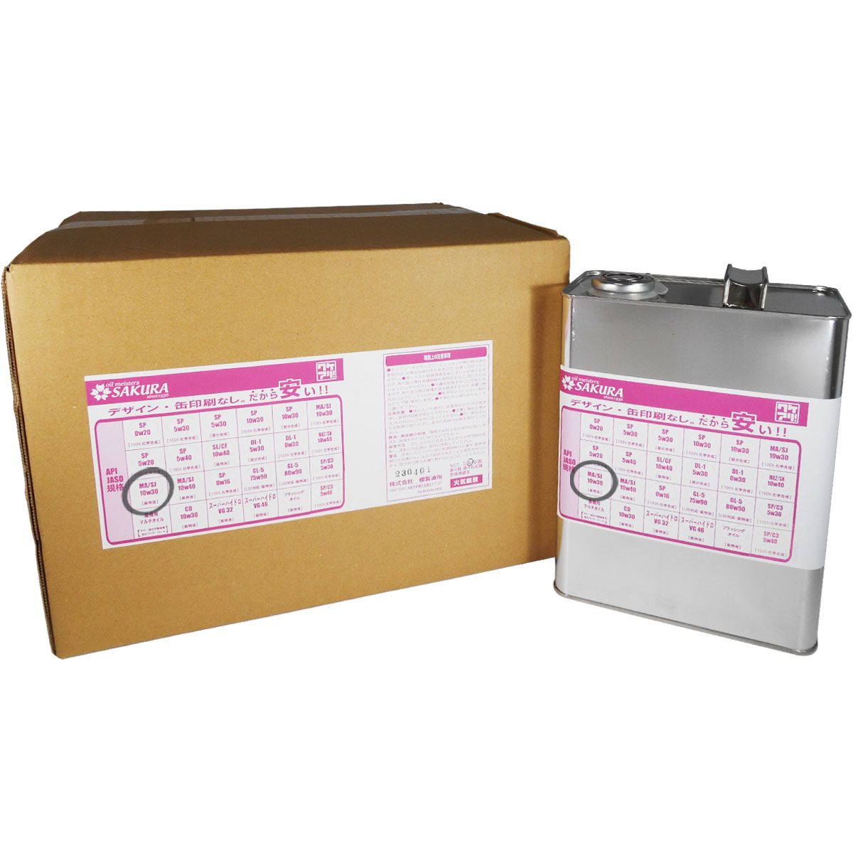 サクラMASJ10W30鉱物油/4L×6